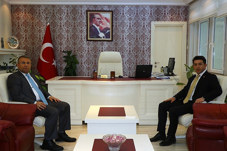 Aksu Kaymakamı, Kaymakamımız Ömer ÇİMŞİT’i Ziyaret Etti